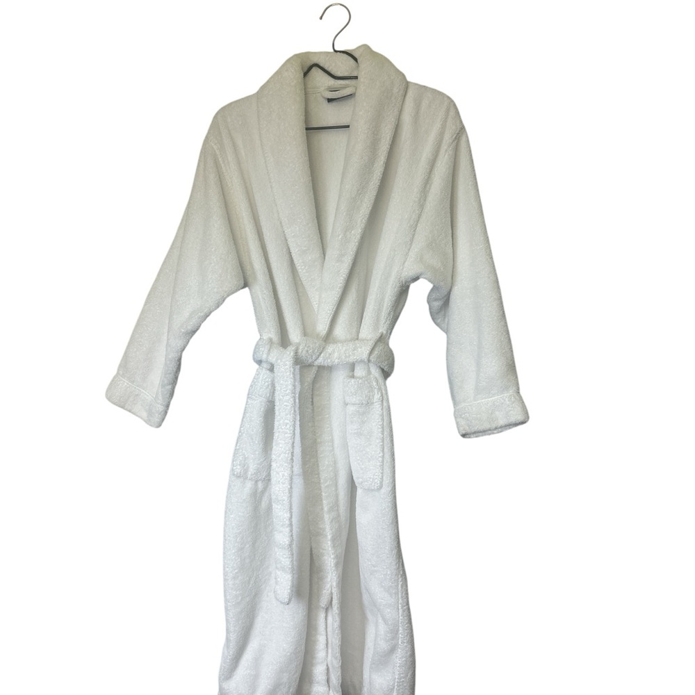 Le Jacquard Français White Bathrobe | 100% Turkish Cotton Size S Made In Turkey